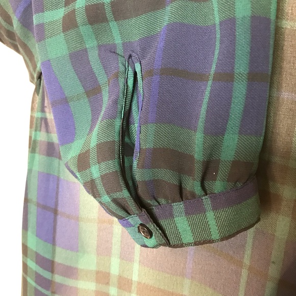 NWT a new day Plaid Blouse - Picture 5 of 8
